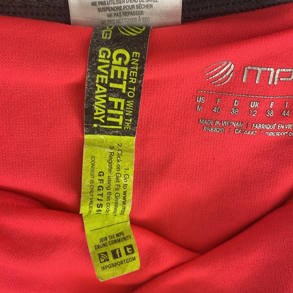 MPG black /pink running shorts SIZE M draw string lined hot steamed inside.. - Picture 5 of 7